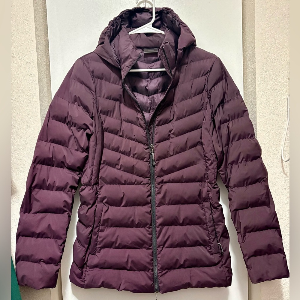 32 Degrees Heat Women's Puffer Quilted Mid-Length Packable Light Jacket Purple M